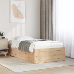 vidaXL tömör fenyőfa ágy matrac nélkül 75 x 190 cm (846846)