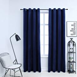 vidaXL 2 db sötétkék bársony sötétítőfüggöny gyűrűkkel 140 x 175 cm (134528)