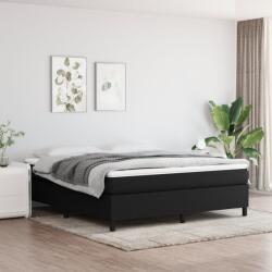 vidaXL fekete szövet ágykeret matrac nélkül 160 x 200 cm (3120872)