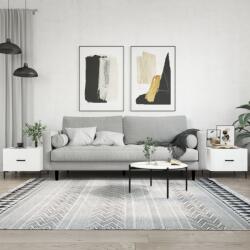 vidaXL 2 db magasfényű fehér szerelt fa dohányzóasztal 50 x 50 x 40 cm (829401)