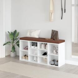 vidaXL magasfényű fehér szerelt fa cipőtároló pad 100x35x45 cm (342611) - vidaxl
