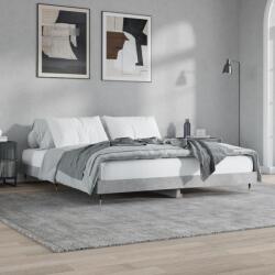 vidaXL betonszürke szerelt fa ágykeret 200 x 200 cm (832113)