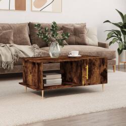 vidaXL füstös tölgy színű szerelt fa dohányzóasztal 90 x 50 x 40 cm (829481)