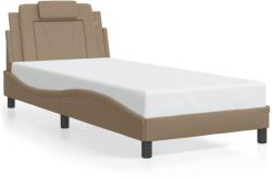 vidaXL cappuccino színű műbőr ágykeret LED-világítással 80 x 200 cm (3213984)