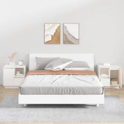 vidaXL 2 db fehér tömör fenyőfa éjjeliszekrény 50 x 34 x 50 cm (814482)
