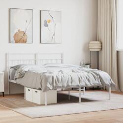 vidaXL fehér fém ágykeret fejtámlával 120 x 200 cm (355706)