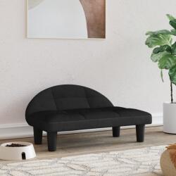 vidaXL fekete bársony kutyaágy 70 x 52 x 30 cm (171942)