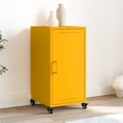 vidaXL mustársárga acél tálalószekrény 68 x 39 x 72 cm (846677)