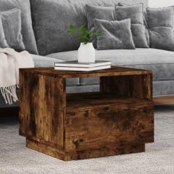 vidaXL füstös tölgy színű dohányzóasztal LED-lámpákkal 50x49x40 cm (839830)