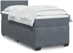 vidaXL sötétszürke bársony rugós ágy matraccal 80 x 200 cm (3288463)
