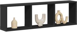 vidaXL fekete szerelt fa faliszekrény 100 x 16 x 30 cm (854869) - vidaxl