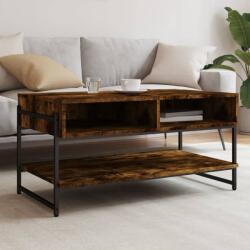 vidaXL füstös tölgy színű szerelt fa dohányzóasztal 90 x 50 x 45 cm (838970) - vidaxl