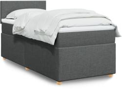 vidaXL sötétszürke szövet rugós ágy matraccal 100 x 200 cm (3288885)