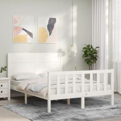 vidaXL fehér tömör fenyőfa ágy matrac nélkül 140x190 cm (3192732)