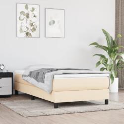 vidaXL krémszínű szövet ágykeret matrac nélkül 90x200 cm (3120489)
