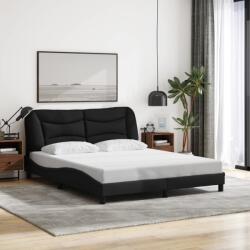 vidaXL fekete szövet ágykeret matrac nélkül 160 x 200 cm (3207781)