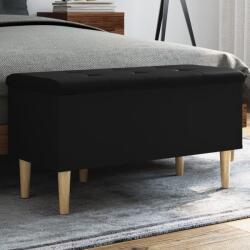 vidaXL fekete szerelt fa tárolópad 82x42x46 cm (835076)