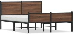 vidaXL barna tölgy színű fém ágykeret matrac nélkül 140 x 190 cm (4007958)