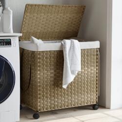 vidaXL polyrattan szennyeskosár kerekekkel 60x35x60, 5 cm (372039) - vidaxl