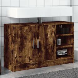 vidaXL füstös tölgy színű szerelt fa mosdószekrény 90 x 29 x 55 cm (848126)