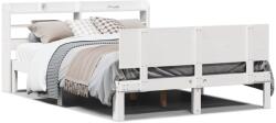 vidaXL fehér tömör fenyőfa ágykeret fejtámlával 120 x 190 cm (3306816)