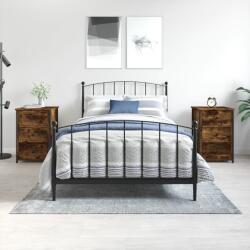 vidaXL 2 db füstös tölgy színű szerelt fa éjjeliszekrény 40x36x60 cm (825998)