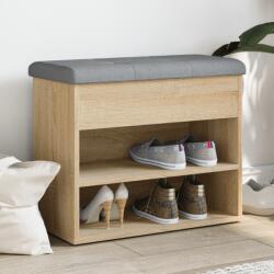 vidaXL sonoma tölgy színű szerelt fa cipőtároló pad 62 x 32 x 50 cm (835098) - vidaxl