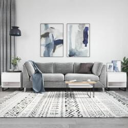 vidaXL 2 db magasfényű fehér szerelt fa dohányzóasztal 50 x 46 x 50 cm (830929)