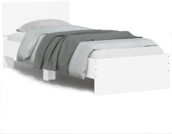vidaXL fehér szerelt fa ágykeret fejtámlával 90 x 190 cm (838652)