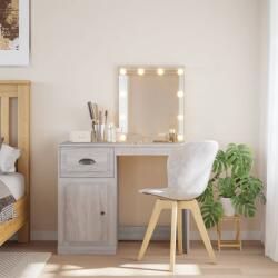 vidaXL szürke sonoma fésülködőasztal LED-lámpákkal 90x42x132, 5 cm (834976)