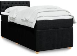 vidaXL fekete szövet rugós ágy matraccal 90x190 cm (3289620)