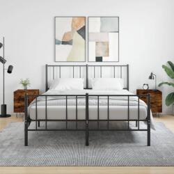 vidaXL 2 db füstös tölgy színű szerelt fa éjjeliszekrény 40x35x47, 5 cm (827303)