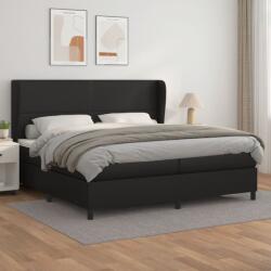 vidaXL fehér műbőr rugós ágy matraccal 200 x 200 cm (3128931)