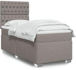 vidaXL tópszínű szövet rugós ágy matraccal 100 x 200 cm (3290410) - vidaxl