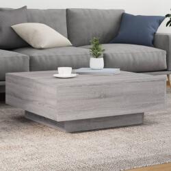 vidaXL szürke sonoma színű dohányzóasztal LED-lámpákkal 80x80x31 cm (836593)