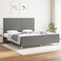vidaXL sötétszürke szövet ágykeret matrac nélkül 180 x 200 cm (3124993)