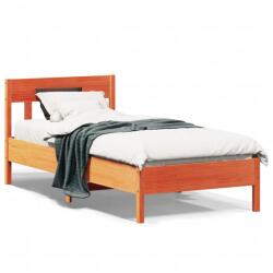 vidaXL viaszbarna tömör fenyőfa ágy matrac nélkül 100 x 200 cm (842657)
