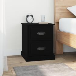 vidaXL 2 db fekete szerelt fa éjjeliszekrény 39 x 39 x 47, 5 cm (816147)