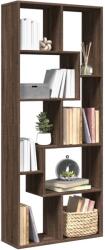 vidaXL barna tölgy szerelt fa elválasztó könyvespolc 67x25x161, 5 cm (858081)