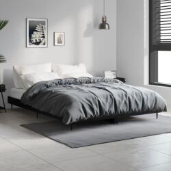 vidaXL fekete szerelt fa ágykeret 140x190 cm (832278)