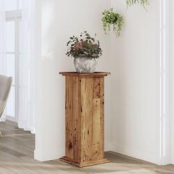 vidaXL antik fa színű szerelt fa növényállvány 33 x 33 x 80 cm (852976) - vidaxl