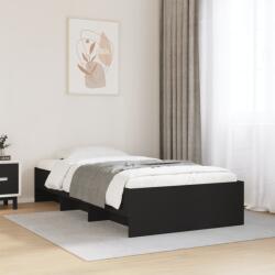 vidaXL fekete szerelt fa ágykeret 90 x 200 cm (3295675) - vidaxl