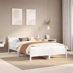 vidaXL fehér tömör fenyőfa ágy matrac nélkül 150 x 200 cm (855589)
