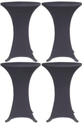 vidaXL 4 db antracitszürke sztreccs asztalterítő 80 cm (279086)