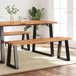 vidaXL tömör akácfa pad természetes éllel 140 cm (353294)