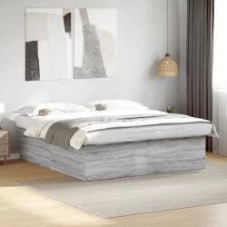 vidaXL sonoma tölgyszínű szerelt fa ágykeret 200 x 200 cm (3280900)