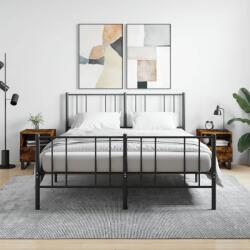 vidaXL 2 db füstös tölgy színű szerelt fa éjjeliszekrény 40x35x47, 5 cm (827495)