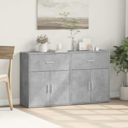 vidaXL 2 db betonszürke szerelt fa tálalószekrény 60 x 31 x 70 cm (3276549)