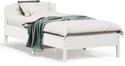 vidaXL fehér tömör fenyőfa ágy matrac nélkül 75 x 190 cm (842627)