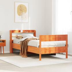 vidaXL viaszbarna tömör fenyőfa ágy matrac nélkül 75 x 190 cm (3306953)